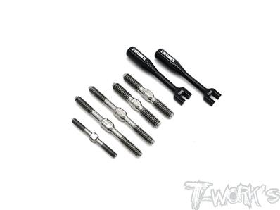 Kit de pas inversés titane T-Works pour Asso RC8B3.2 T-WORK'S