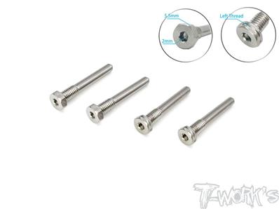 Clous de fixations d'amortisseurs titane pour Kyosho MP10/MP10T/MP10E/MP9 TKI4/3 T-WORK'S