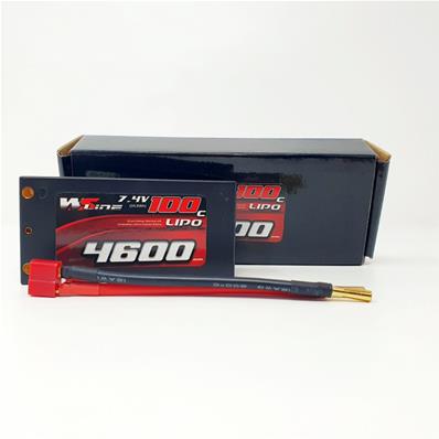 Accu Lipo shorty 4600 100c 2s 7.4v (prise PK 4mm) 2S2P WS-LINE