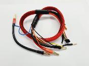 Câble de Charge 2x2S Rouge PK 4/5mm + prise d'équilibrage pour sortie chargeur PK 4mm (60cm) WS-Line