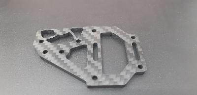 Platine de différentiel centrale et support de ventilateur (30mm) carbone 3mm pour Tekno EB410.2  LR PROD