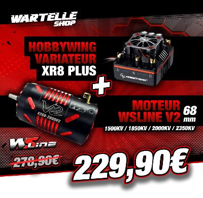 Combo Variateur XR8 PLUS 150 Amp + Moteur 4268 V2 (KV au choix) WS-LINE