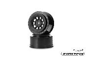 Jantes "HAZARD" +3 offset Noir hex.12mm pour SC6.4/PRO2SC10/PRO4SC10 (2) JCONCEPTS 