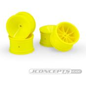 Jantes MONO Arrière Jaune pour goupille RC10, RC10B2, RC10B3 2.2" (4) J-CONCEPTS