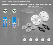 Pistons d'amortisseurs à clapets 16mm 6 x 1.4mm + 2 x 1.1mm (2) X-RAY