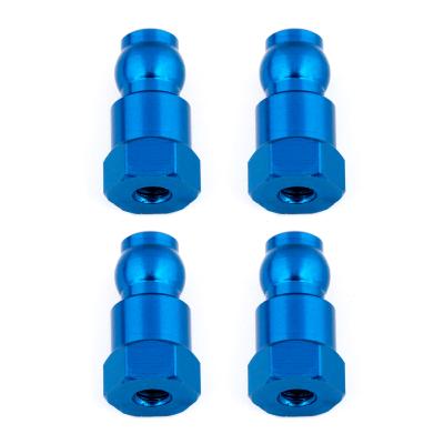 Fixations hautes d'amortisseurs 14mm bleues (4) TEAM-ASSOCIATED