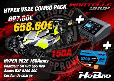 Combo Buggy VS2E 150Amp + Chargeur S100 + Lipo 4S 5200mAh XT90 WS-LINE