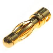 Prises 4.0mm mâles plaqués or (10)