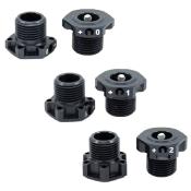 Lot d'hexagones de roues aluminiums allégés (+0/1/2mm) (2+2+2) ULTIMATE RACING