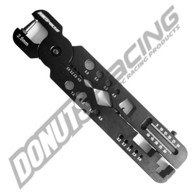 Pince multi-fonctions aluminium noir/silver V3 DONUTS RACING