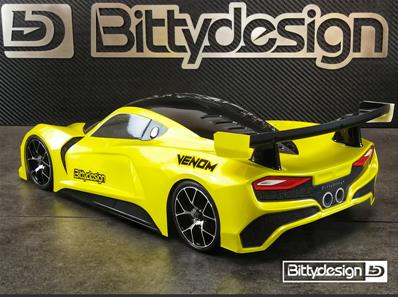 Carrosserie GT VENOM 190mm (non-peinte) BITTYDESIGN
