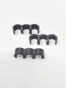 3 Cavaliers Carbone de fixation de câbles 12AWG "TEKIN" (diam: 3.70mm) - 3 fils LR PROD