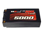 Accu Lipo shorty 5000 100c 2S 7.4v (prise PK 5mm) 2S2P WS-LINE
