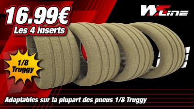 Inserts de pneus TRUGGY 1/8eme (lot de 4) WS-LINE