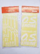 LIQUIDATION-Lot de 3 Stickers OS Engine Blanc O.S