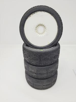 PNEUS MAGMA 2.0 GOMME VERT MONTÉS SUR JANTES BLANCHES (4) - 10% D'USURES 6-MIK