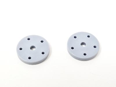 Nouveaux pistons d'amortisseurs plastiques de précision gris (1.3 x 5 trous) (2) SWORKZ