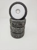 PNEUS POSITRON GOMME M4 MONTÉS SUR JANTES BLANCS (4) - 5% D'USURES