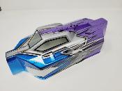 CARROSSERIE EB48 2.0 BLEU METAL / SILVER / VIOLET PEINTE POUR EB48 2.0 - 2.1 TEKNO-RC