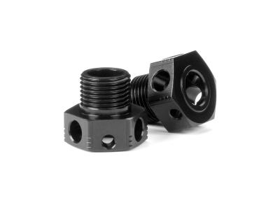 Hexagones de roues allégés +4mm (2) XB8/XT8 XRAY 