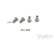 Vis de butées hautes titane M4x8mm (4) T-WORK'S