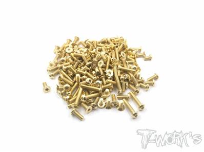 Kit complet de vis acier nitride doré pour TLR 22-4 (54pcs) T-WORK'S