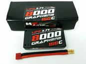 Accu Lipo 8000 150C 1S 3.7v Graphène (prise PK 4mm) 1S1P WS-LINE