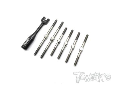 Kit de pas inversés titane pour Tekno-RC EB410 (6 pièces)