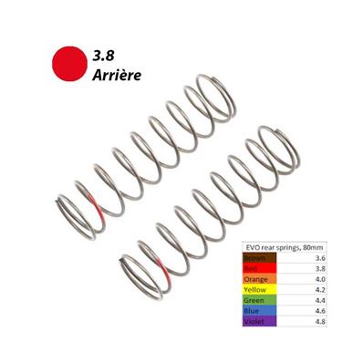 Ressorts 16mm arrières EVO 3.8 rouges (2) 8B 4.0 LOSI