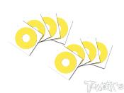Autocollants de jantes buggy 1/8e "carbone" (8pcs) T-WORK'S