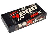 Accu Lipo shorty 4200 120c 2S 7.6v HV LOW GRAVITY (prise PK 4mm) WS-LINE