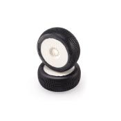 Pneus TT 1/8 Amazzonia White sur jantes blanches (2) HOT-RACE