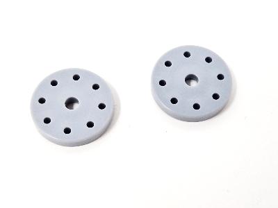 Nouveaux pistons d'amortisseurs plastiques de précision gris (1.3 x 8 trous) (2) SWORKZ