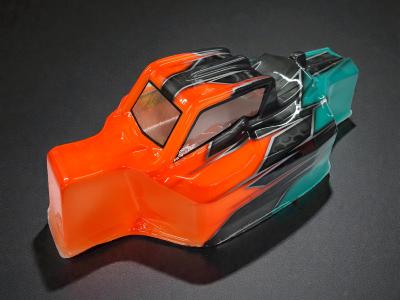 Carrosserie "JC P2" Orange Fluo/Gun Métal/Turquoise pour TEKNO NB/EB48 WS-LINE