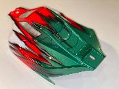 Carrosserie VISION BRUSHLESS pour SWORKZ S35-4E - Blanc/Rouge/Vert BITTYDESIGN