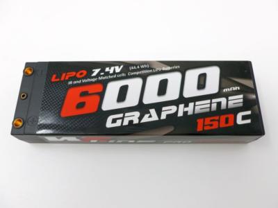 Accu Lipo Stick 6000 150C 2S 7.4v Graphène Low Gravity (prise PK 4mm) 2S1P WS-LINE