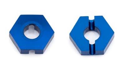Hexagones de roues aluminiums avants bleus 12mm (2) B64D TEAM-ASSOCIATED