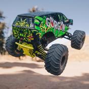 GORGON 4X2 MEGA 550 Brushed Monster Truck RTR avec batterie et chargeur, JAUNE - ARRMA