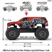 GORGON 4X2 MEGA 550 Brushed Monster Truck RTR avec batterie et chargeur, ROUGE - ARRMA