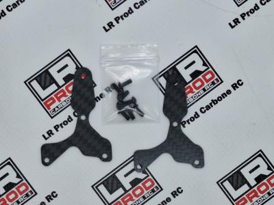 Renforts de triangles inférieurs avants carbone 1.5mm pour ASSO RC8B4.2 LR-PROD