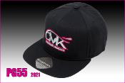 Casquette 6MIK 2021 noire - Logo Blanc & Rose brodé - Visière plate