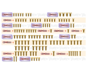 Kit complet de vis acier nitride doré pour Associated B84 (123 pièces) T-WORK'S