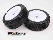 Pneus TPRO 1/8 Offroad MEGABLOCK montés/collés ZR 