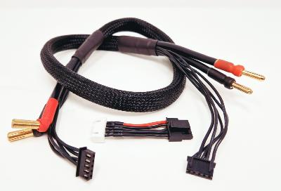 Câble de charge Lipo 4S PK 5mm+prise Equilibrage pour sortie Chargeur PK 4mm (60cm) (choix de couleur) WS-Line