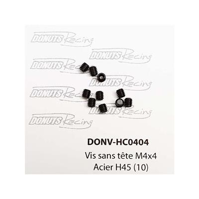 Vis sans têtes M4x4 Acier H45 (10) DONUTS RACING
