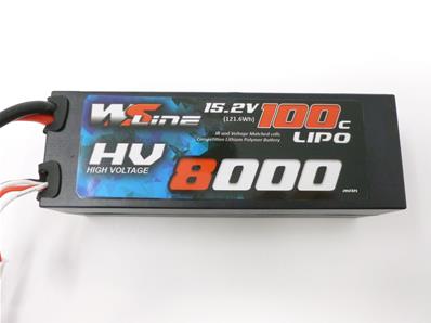 Accus 8000mAh 100C High Voltage prise EC5 (15.2V) 4S2P WS-LINE