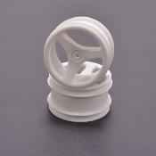 Jantes Arr. 3 branches blanches (2) CAT/FBL 14mm SCHUMACHER