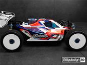 Carrosserie "Vision" non-peinte pré-découpée pour Associated RC8B3.1/B3.2 nitro BITTYDESIGN