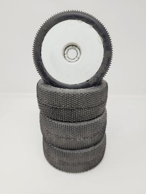 PNEUS BANGKOK V2 EVO GOMME CLAY MONTÉS SUR JANTES BLANCHES (4) - 5% D'USURES HOTRACE