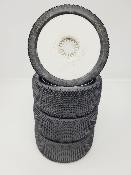 PNEUS SCRATCH GOMME PURPLE MONTÉS SUR JANTES BLANCHES (4) - 20% D'USURES 6-MIK